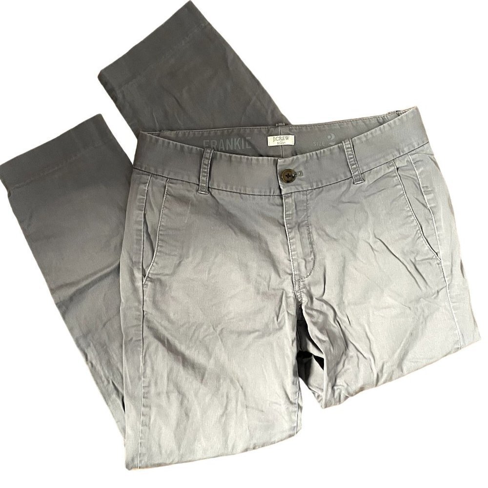 J.Crew stretch light gray trousers comfortable cargo pockets lightweigh